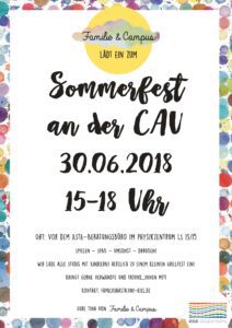 Familie & Campus Sommerfest @ Wiese vor dem Beratungsbüro | Kiel | Schleswig-Holstein | Deutschland