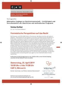 Vortrag: Feministische Perspektiven auf das Recht @ CAP2 – Hörsaal A