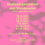 Sharepic: Studienorganisation und Stundenplan