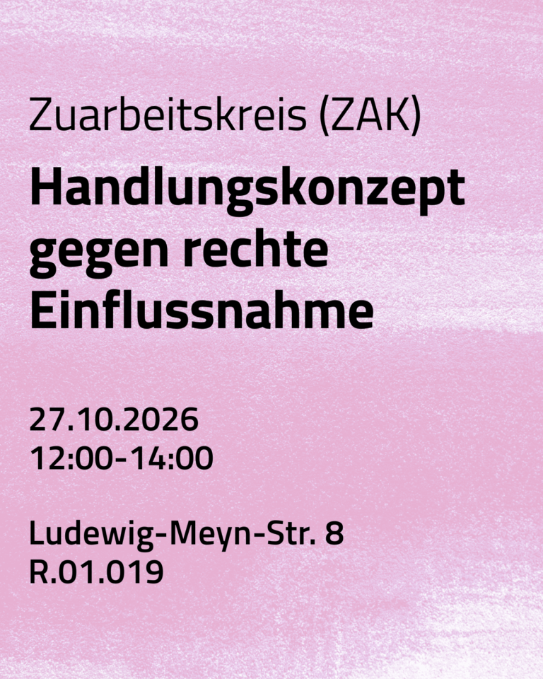 Veranstaltungsbild: Zuarbeitskreis Handlungskonzept gegen Rechte Einflussnahme